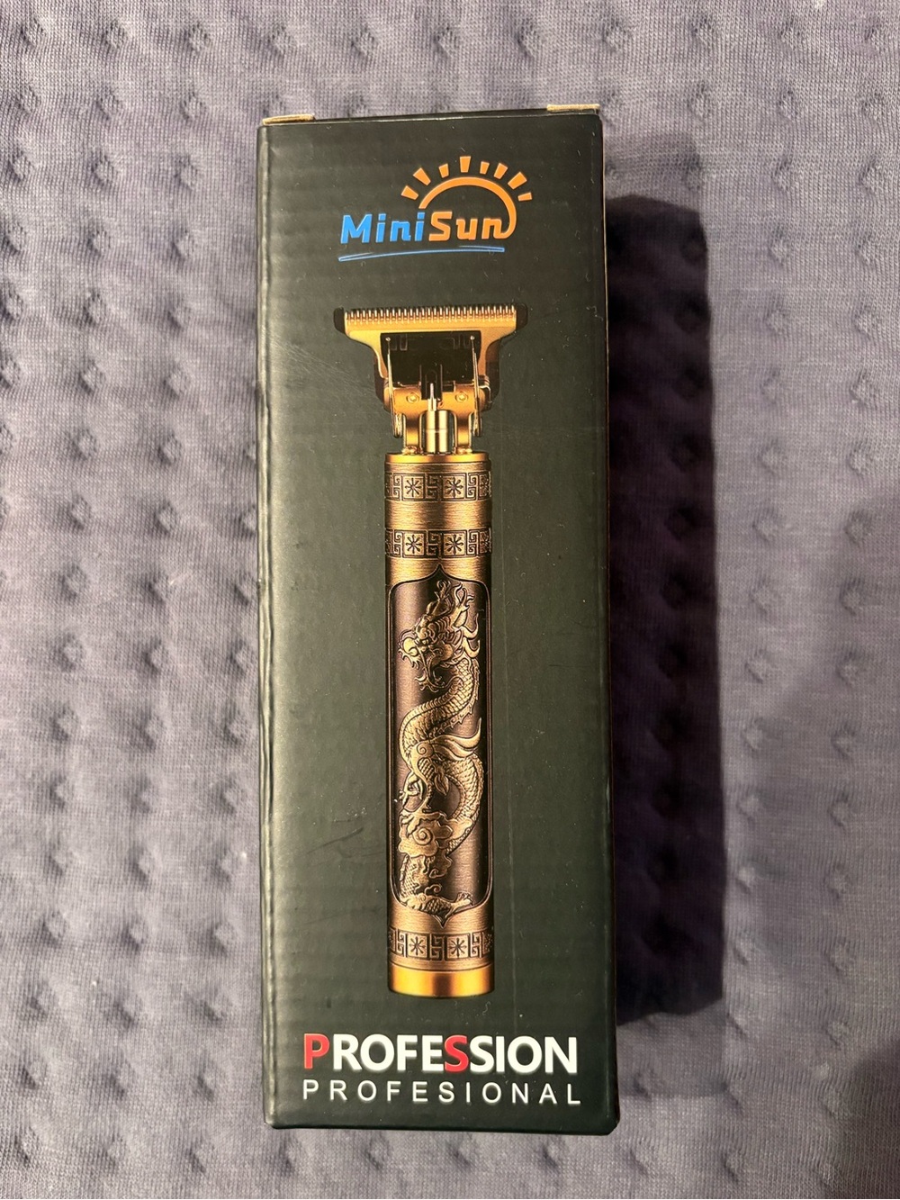 MiniSun Gold & Brown Dragon T-Blade Trimmer for Men